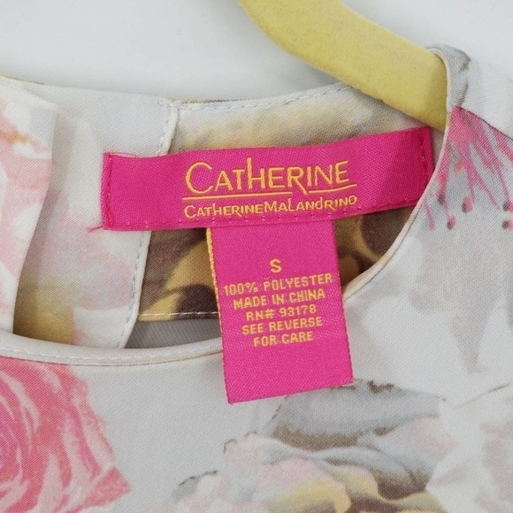 Catherine Malandrino Button Down Back Bell Sleeve Floral Print Blouse Size Small - Picture 5 of 6
